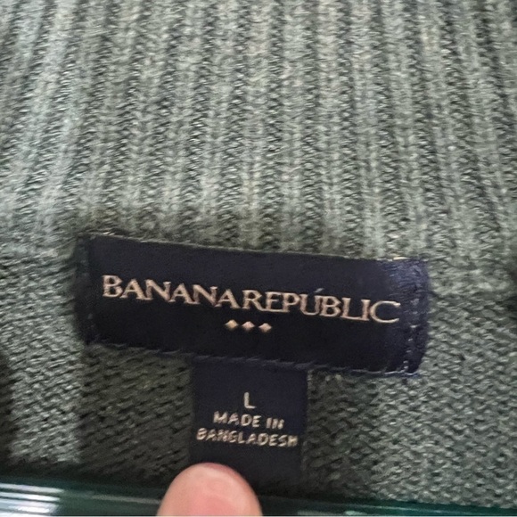 BANANA Republic Zip Up Jacket Men’s Large Green and Gray - Picture 3 of 6
